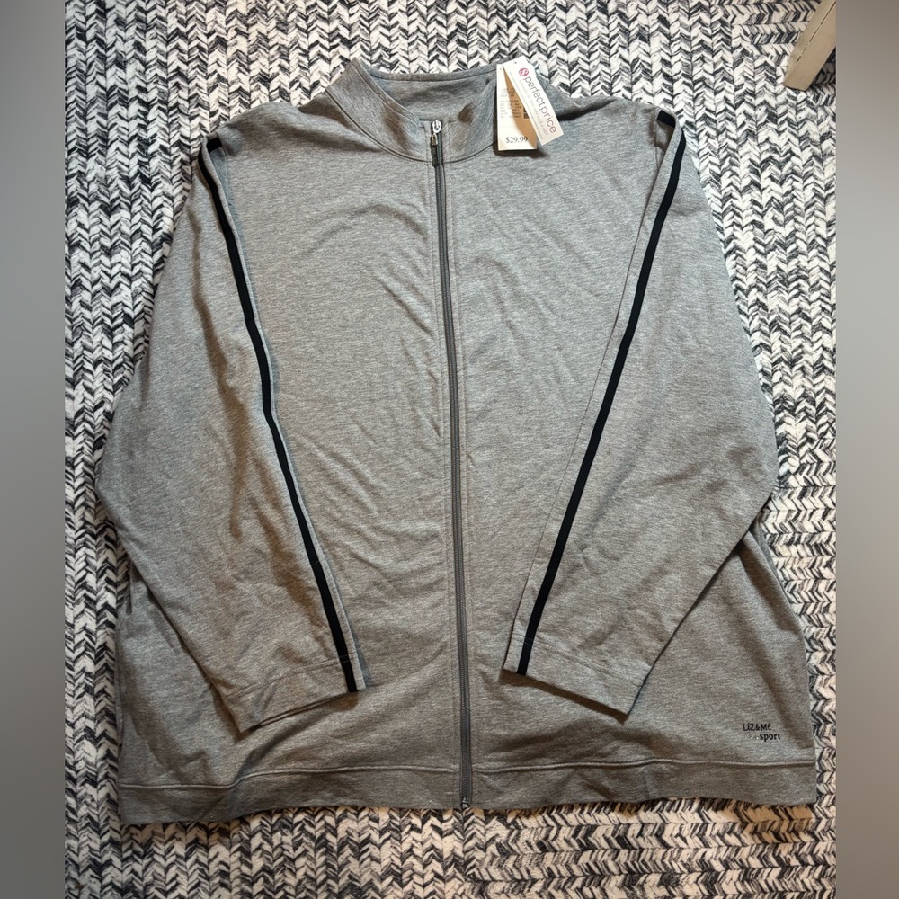 NWT Women’s Plus Size Lightweight Track Jacket 2XL 95% Cotton